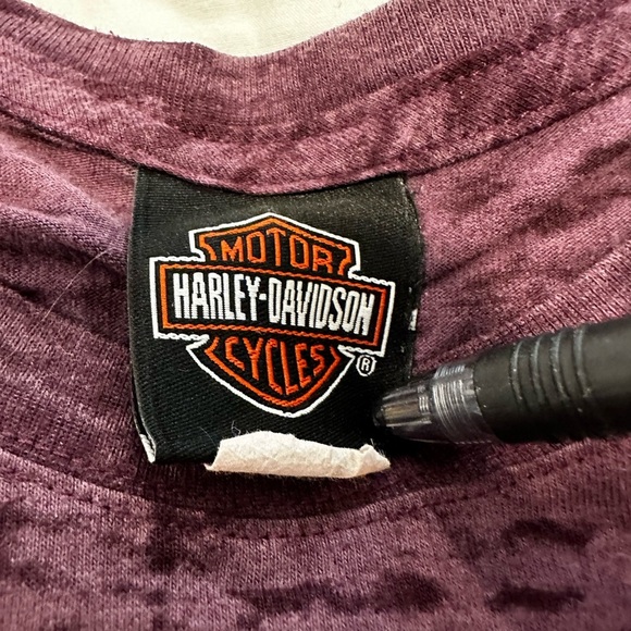 Women’s Harley Davidson Sz:S Heather Purple Lake Placid Babydoll Graphic Tee. - Picture 12 of 12